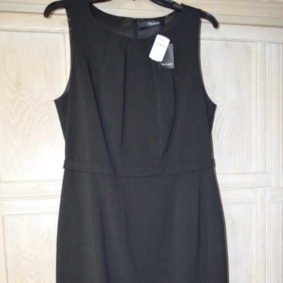 Tahari Sleeveless Sheath, Size 12, Little Black Dress, Professional Flair - NWT - Picture 1 of 12